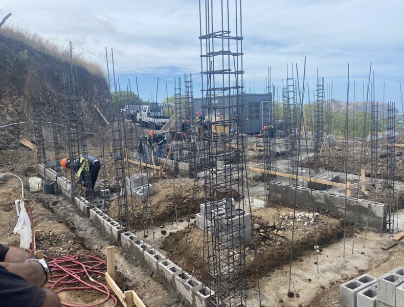 Footing foundation under construction in Costa Rica by Grupo Kiwi